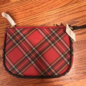 Cute Talbots plaid red wristlet bag